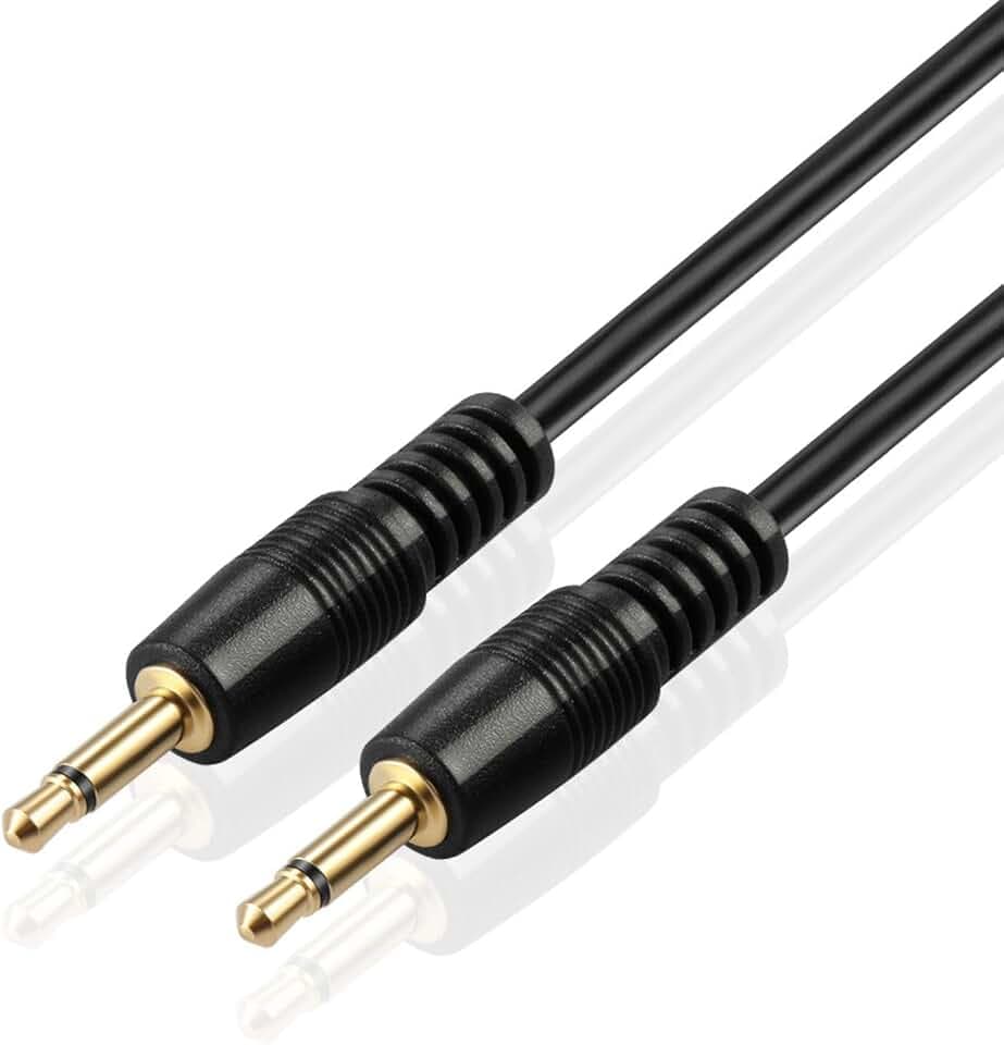 TNP Klinkenkabel, 3,5 mm-Klinkenstecker, Mono-Audio-Kabel, 7,5m, Aux-Kabel, 3,5 Klinke auf 3,5 Klinke für Pre- Amp, Power Amplifier, 12V Trigger für Amplifier, schwarz