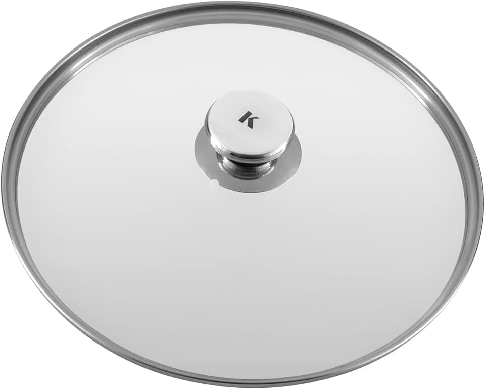 KLAMER Pfannendeckel 28 cm, Edelstahl Universaldeckel für Pfannen, Töpfe