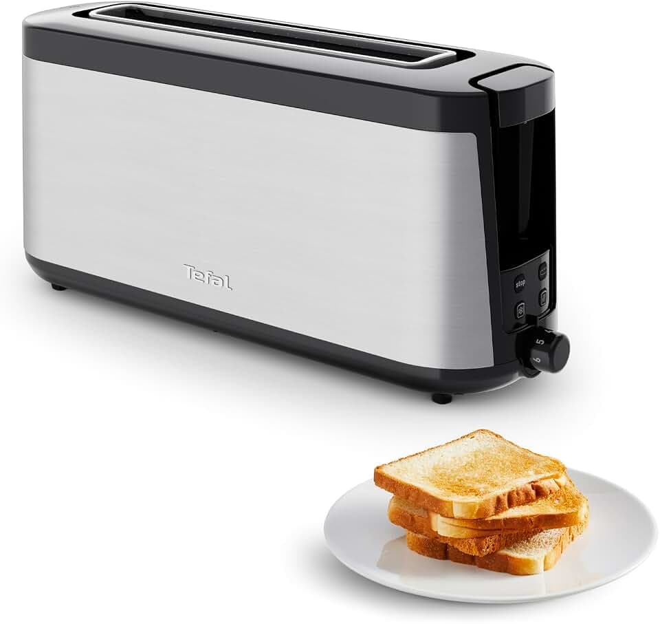 Tefal Element Langschlitz-Toaster, integrierter Brötchenaufsatz