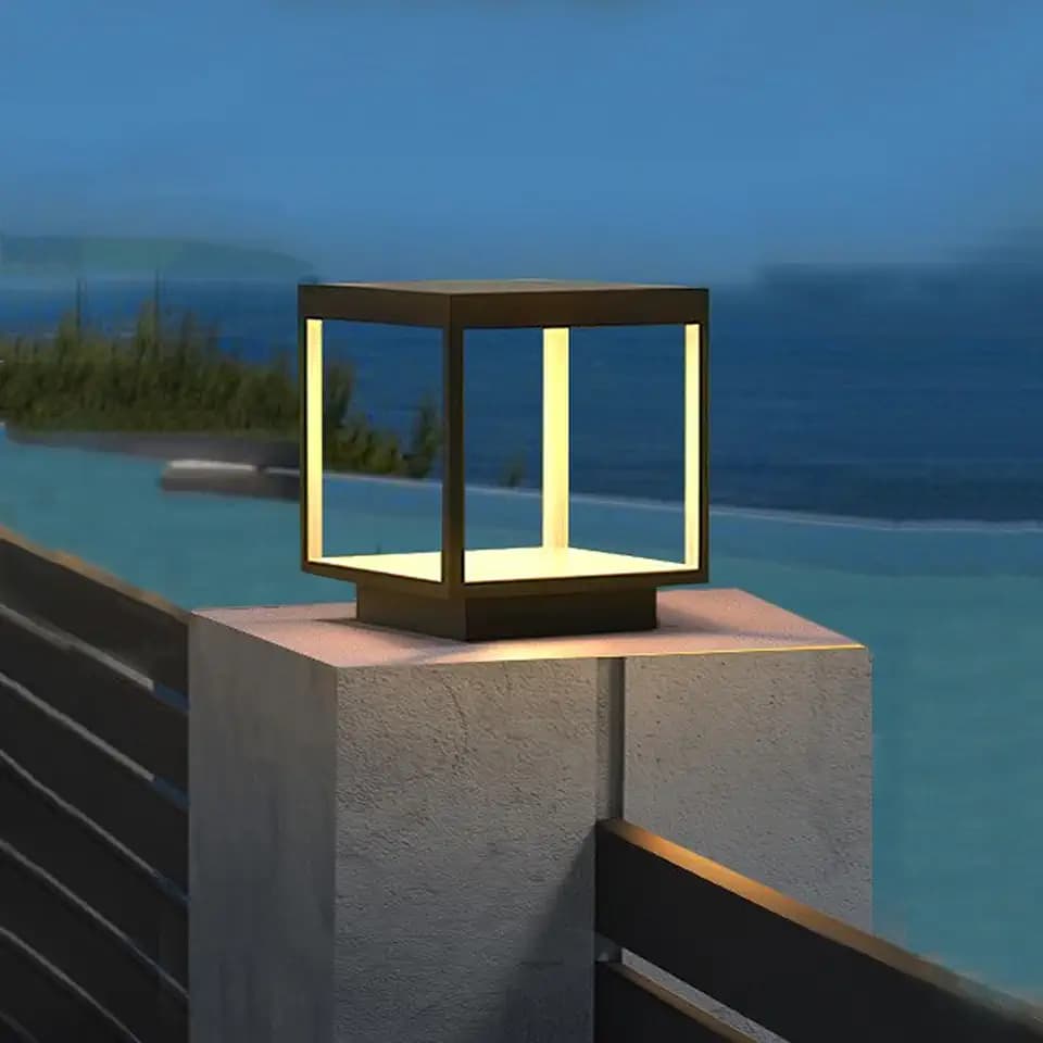 Stainless Steel Outdoor Post Lights 16X16,12V&110V Hard Wired Light,Outdoor lamp Post,Deck Decorations,Column Lights,Modern Waterproof Light for Landscape Garden Access Deck Garden Patio Wall Columns