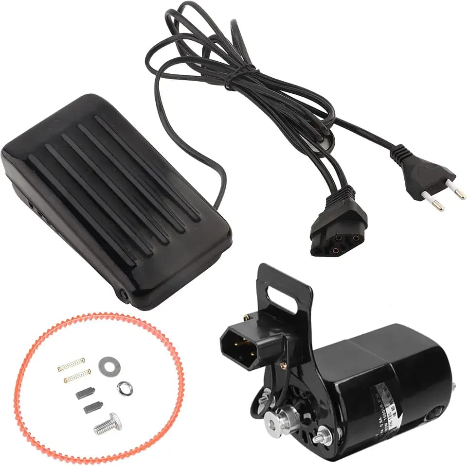 AYNEFY Nähmaschinemotor 180W 10000RPM Nähmaschine Motor Fußpedal Nähmaschinenmotor mit fußpedal Fußsteuerung Controller Vintage Nähmaschinen Ersatzteile für Zuhause, EU 220V, Schwarz