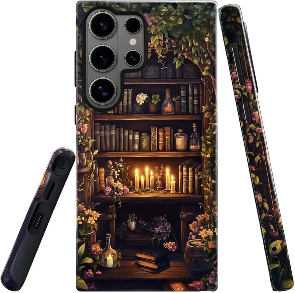 DAIZAG Case for Samsung Galaxy S26 Ultra,Military-Grade Protection Cover,Bookshelf Gothic Purple（Glossy）