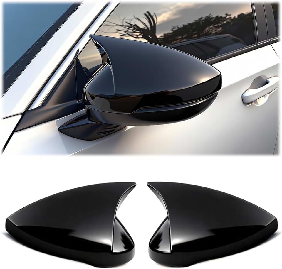 TKREENO for Honda 11th Gen Civic 2022-2026 Ox Horn Rearview Mirror Cover