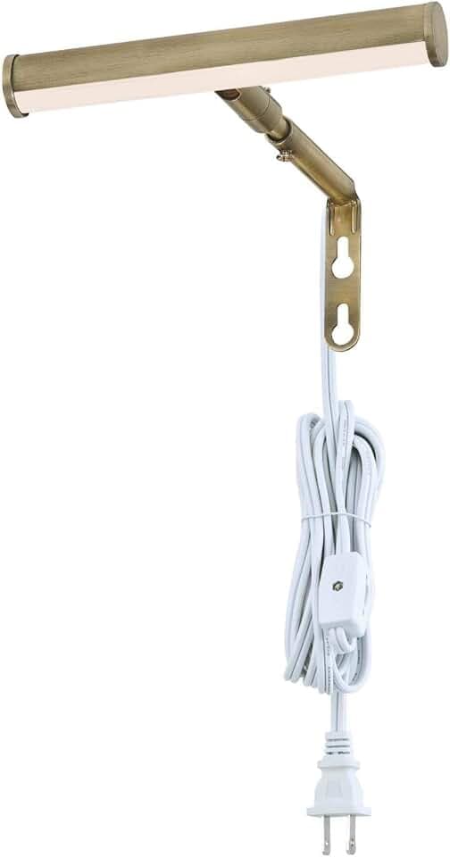 Westinghouse 7500700 7 Inch, 2 Watt Adjustable LED Picture Light, Antique Brass Finish, 3000K, White