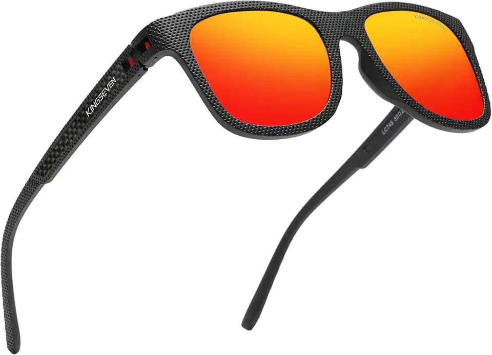 KINGSEVEN Modische polarisierte Sonnenbrille für Männer und Frauen, UV400-Schutz, ultraleicht, zum Radfahren, Autofahren, Angeln745-A1