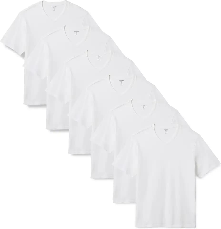 Amazon Essentials Men's Regular-Fit Short-Sleeve T-Shirt, Pack of 6