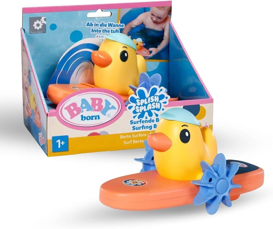 BABY born Splish Splash Surfende Berta mit Wasserspiel