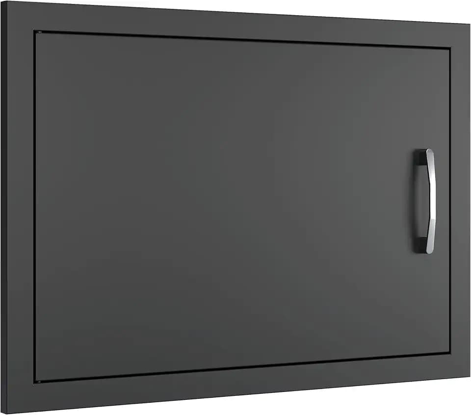 BBQ Outdoor Kitchen Doors Inch Double BBQ Access Door,Rust-Proof Access Door for Outdoor Kitchen, BBQ Island,Grilling Station (24" x 17")