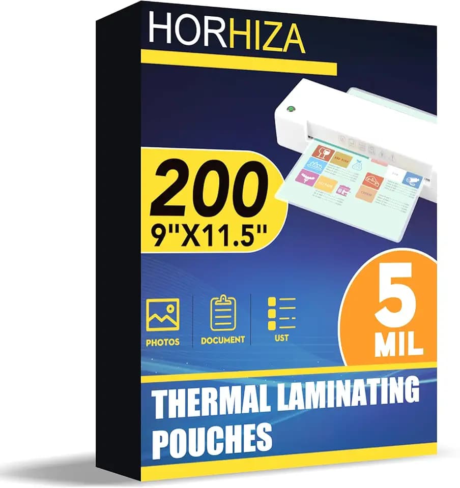 200 Pack 5 Mil Laminating Sheets, Holds 8.5 x 11 Inch Sheets