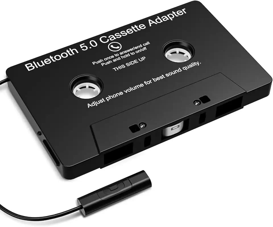 Mersoco Cassette Bluetooth 5.0 Adapter für Auto, Stereo-AUX-Adapter für Kassette mit Mikrofon für Handy MP3 und Computer
