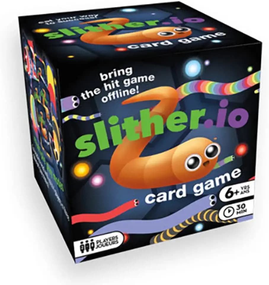 Aquarius Slither.io Card Game - Officially Licensed Dedicated Deck Card Game for Kids & Adults Ages 8+ - 2–4 Players - Gift for Teens and Family