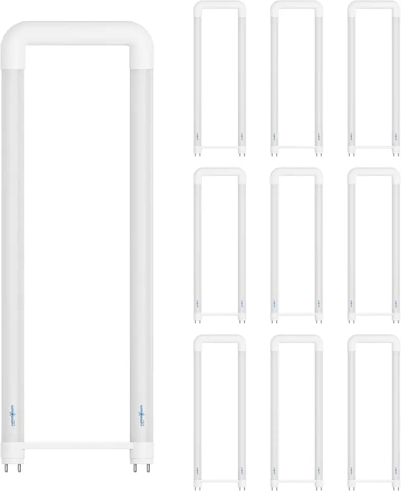 T8 U Bend Shape LED Tube Light 20W ETL Listed 2x2FT 5000k 10 Pack