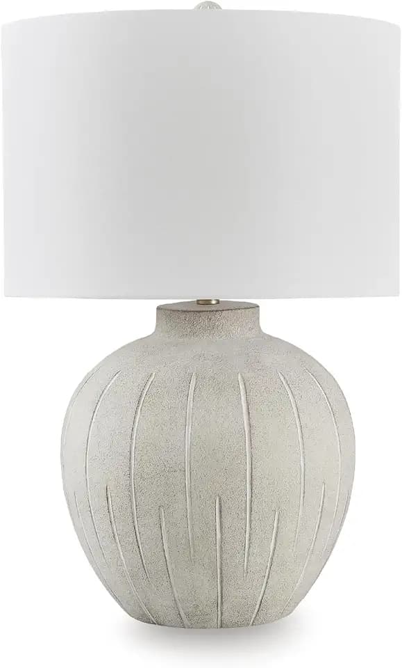Signature Design by Ashley Living Room Table Lamp, 3-Way, Vintage Gray