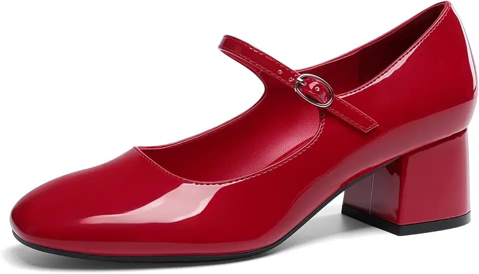 DREAM PAIRS Women's Mary Jane Shoes Low Chunky Heel Pumps