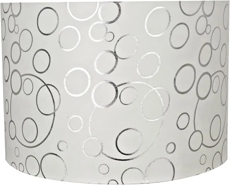 Aspen Creative 31163A Transitional Hardback Drum (Cylinder) Shaped Spider Construction Lamp Shade in White, 16" wide (16" x 16" x 11")