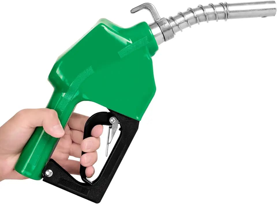 16 GPM High Flow Fuel Transfer Nozzle, 3/4" NPT Automatic Shut-Off Fueling Handle, 13/16" Spout Dispenser Nozzle for Farm, Construction and Fleet Refueling, Diesel & Gas Compatible