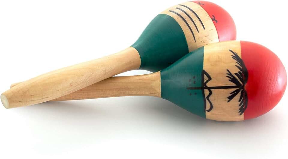 TIGER Maracas aus Holz, handbemalt s Handbemalt