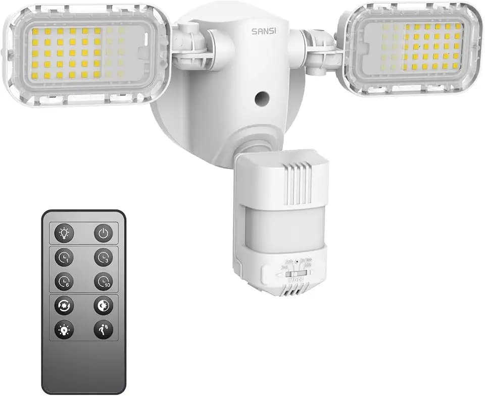 SANSI Brightest 10,000LM IP65 LED Outdoor Flood Light with Remote Control