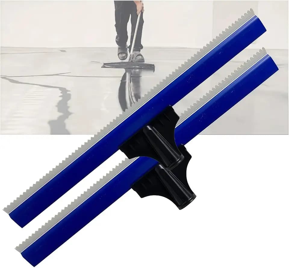 2 Pack 20 Inch Teeth Notched Squeegee, Epoxy Floor Squeegee with 0.16 Inch Teeth for Self Leveling Cement Urethane Epoxy, Lightweight Epoxy & Urethane Flooring Tool