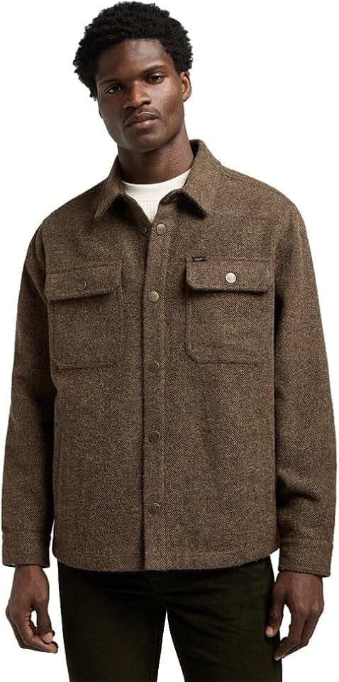 Lee - Herrenhemd - lockere Passform - Overshirt - Jaspé braun