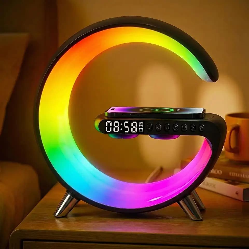 5 in 1 LED Table Lamp with Wireless Charging Bluetooth Speaker