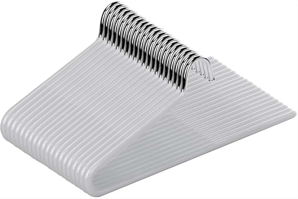 Hosenbügel Metall 20er Set, Platzsparend für Kleiderschrank 29cm