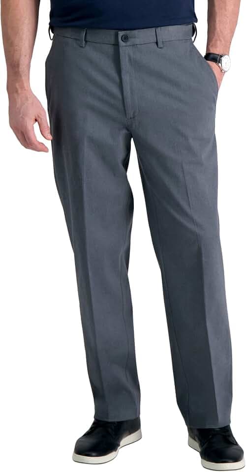 Haggar Men's Classic Fit Premium No Iron Khaki Pant