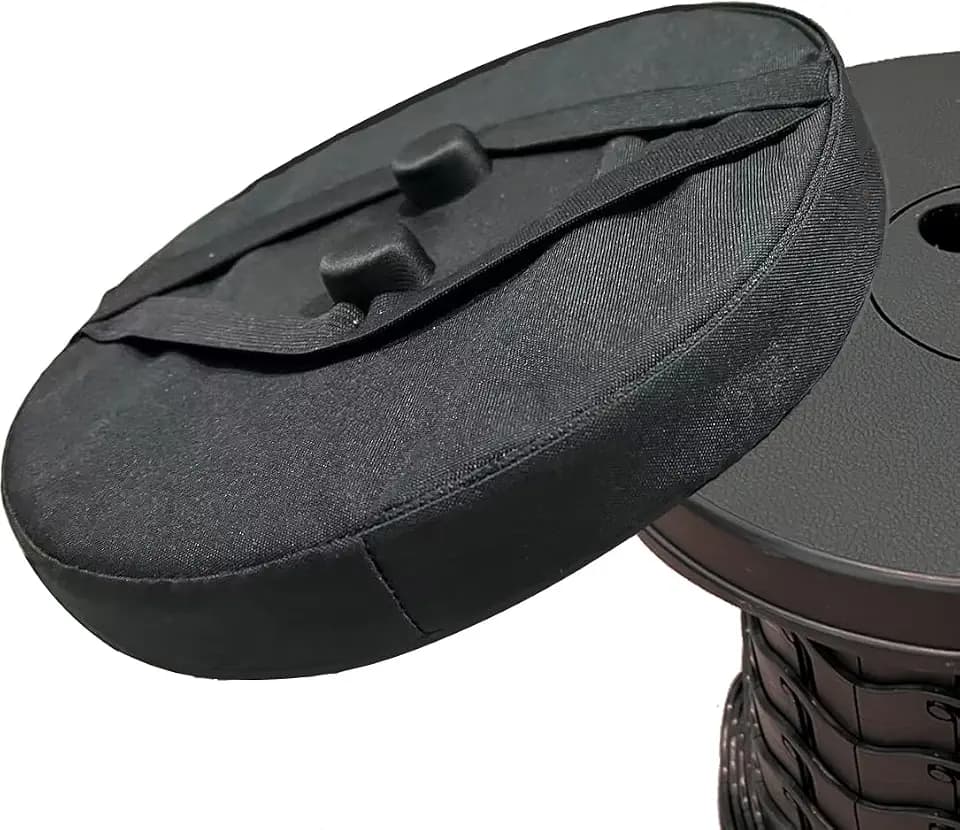 Outward Gear Dickes Sitzkissen für Teleskophocker, zusammenklappbare Hocker, Stuhlpolster mit verdicktem Memory-Schaum, passend für alle runden einziehbaren Klapphocker (nur Kissen)