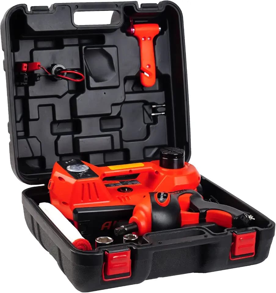 STANDTALL Electric Car Jack Kit 5 Ton 12V Hydraulic, Impact Wrench