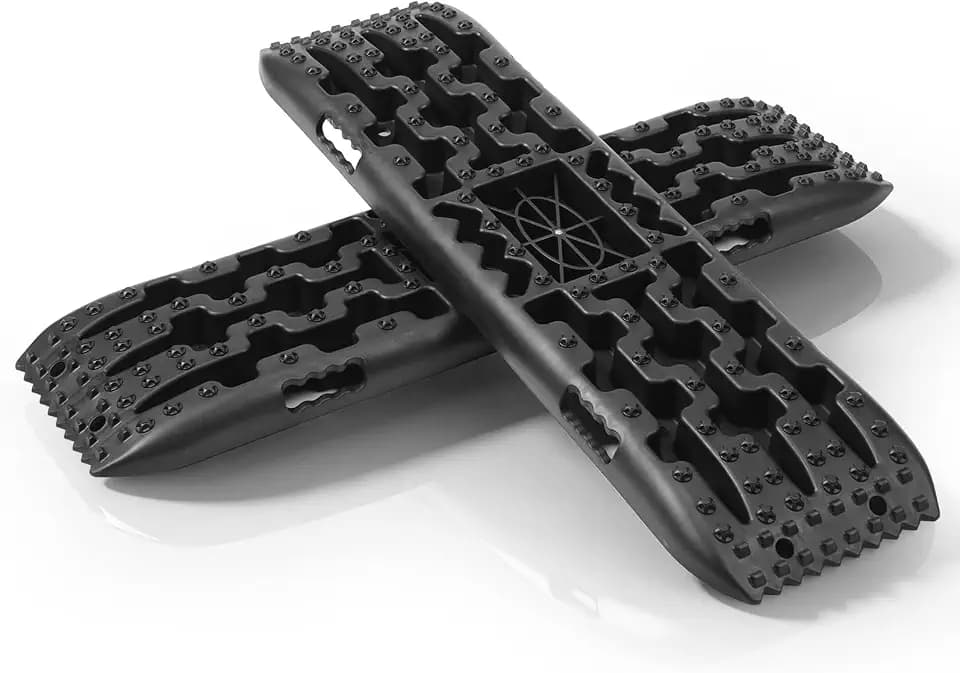 2pcs Off-Road Traction Boards with Jack Base 41.1" L * 11" W * 2" H, Black