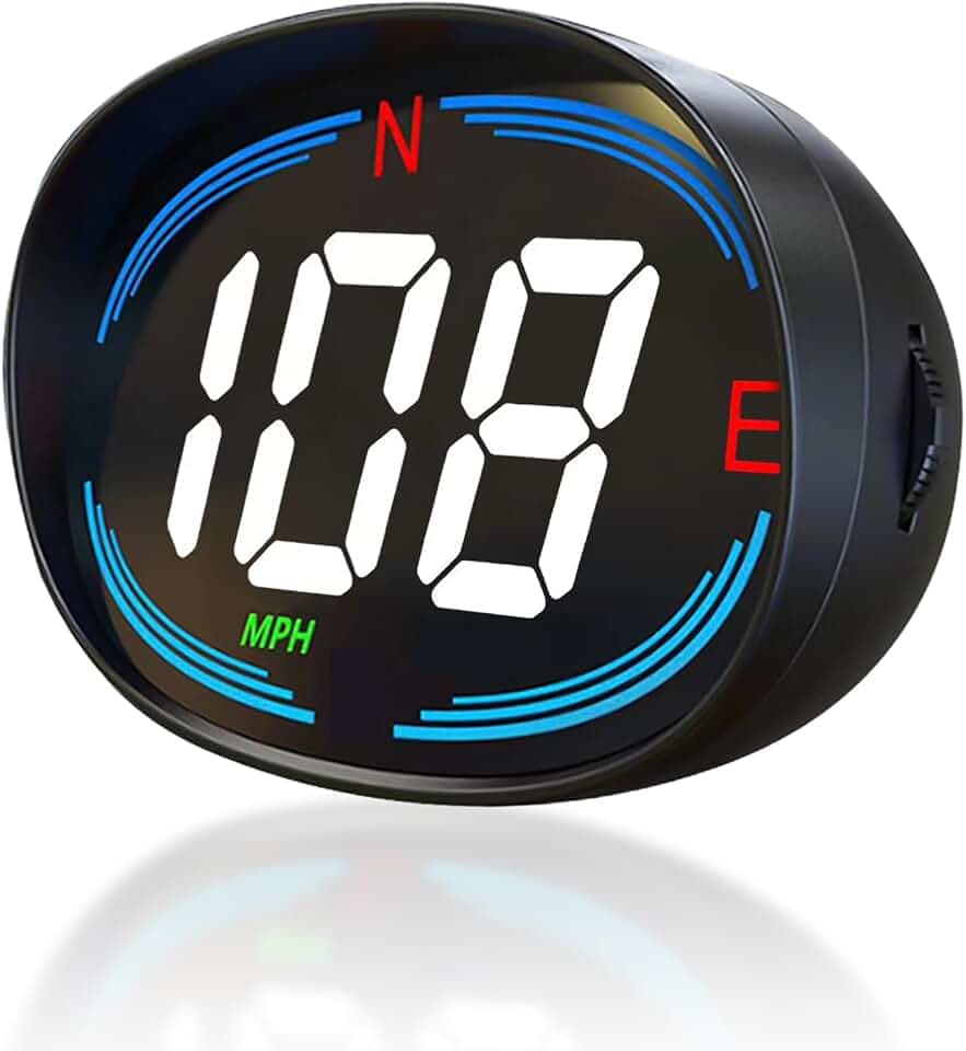 SinoTrack 2024 HUD GPS Tachometer Universal Auto Heads-Up Display 6,9 cm MPH Geschwindigkeitsmesser mit Kompass Überdrehzahlalarm für alle Fahrzeuge USB Connect Plug and Play