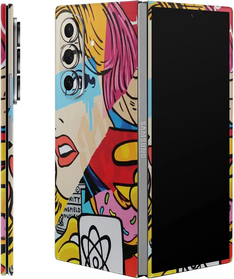 Phone Skin Compatible with Samsung Galaxy Z Fold 7 - Cartoon Mania - Premium 3M Vinyl Protective Wrap Decal Cover - Easy to Apply | Crafted in The USA by MightySkins