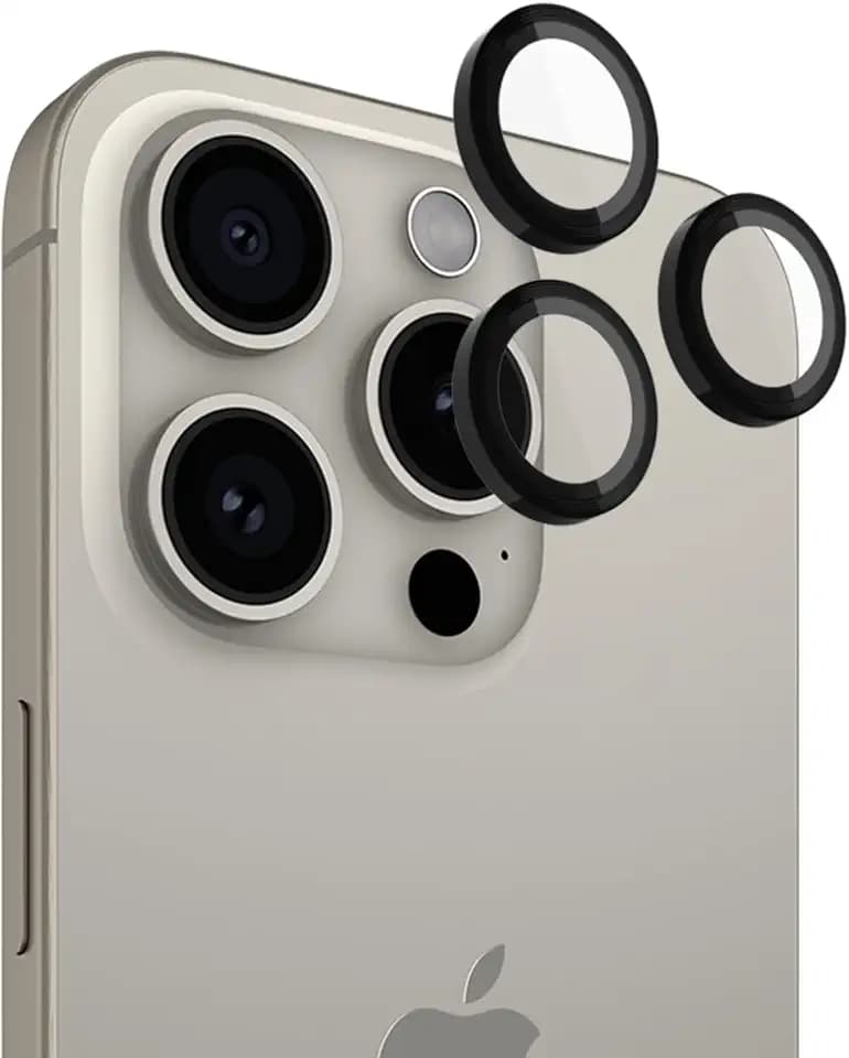 Pelican iPhone 15 Pro Max/iPhone 15 Pro Camera Lens Protector - Black