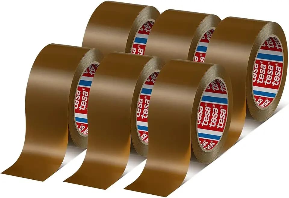 tesa tesapack 4124 PVC/NR Paketklebeband - 66 m x 50 mm - braun - 6 Rollen