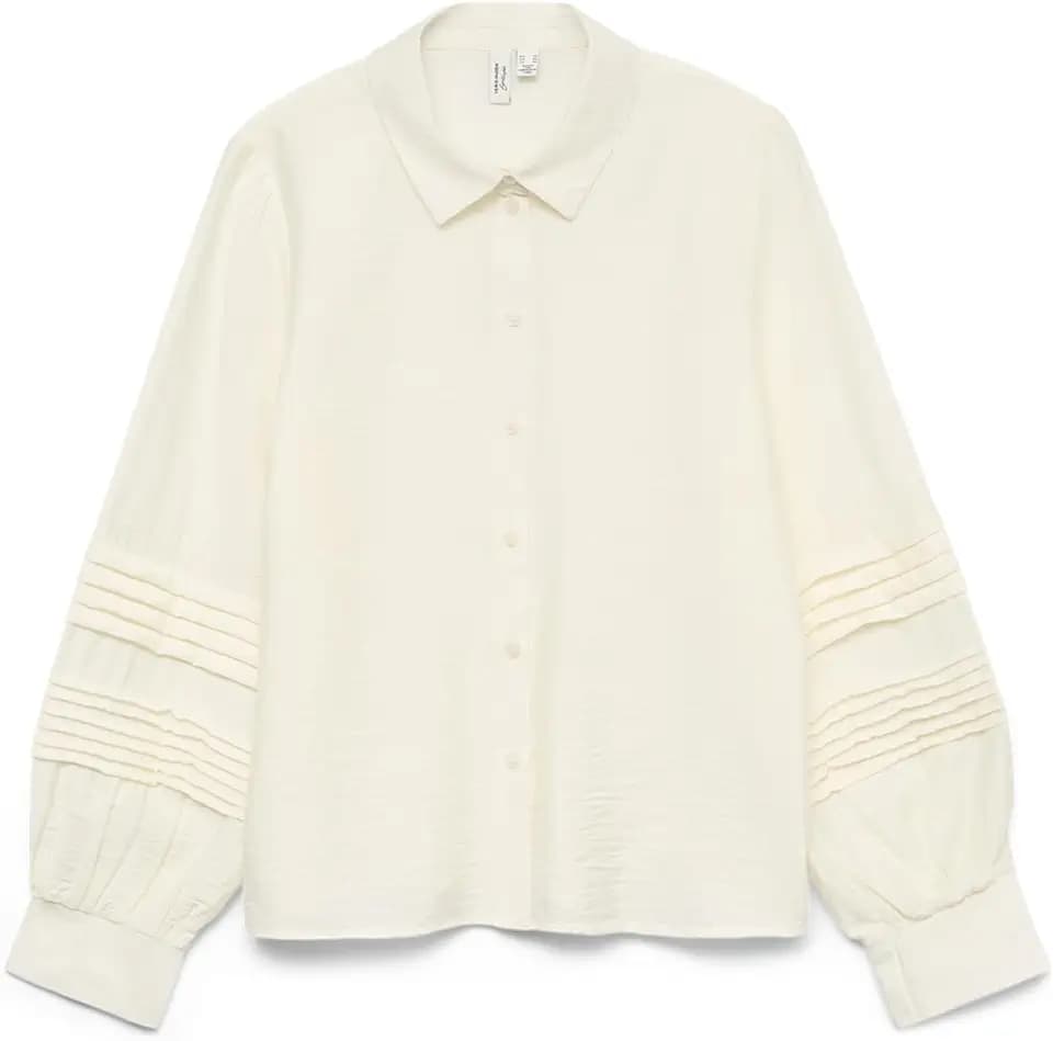 VERO MODA Damen Vmisela L/S Shirt WVN Btq Ga Vmisela L/S Shirt WVN Btq Ga (1er Pack)