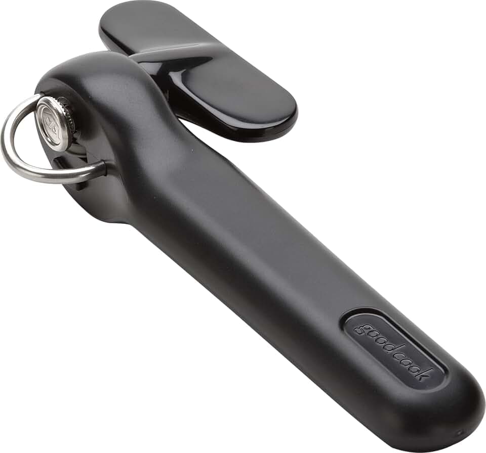 GoodCook Safe-Cut Can Opener with Easy Turn Knob, Black