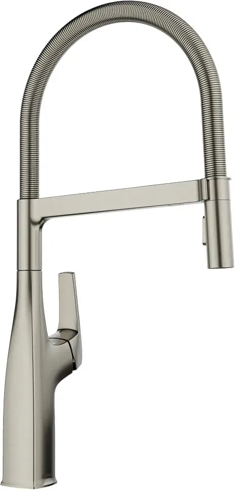 BLANCO 443248 Rivana Pull-Down Semi-Pro Kitchen Faucet - 1.5 GPM - Satin Platinum