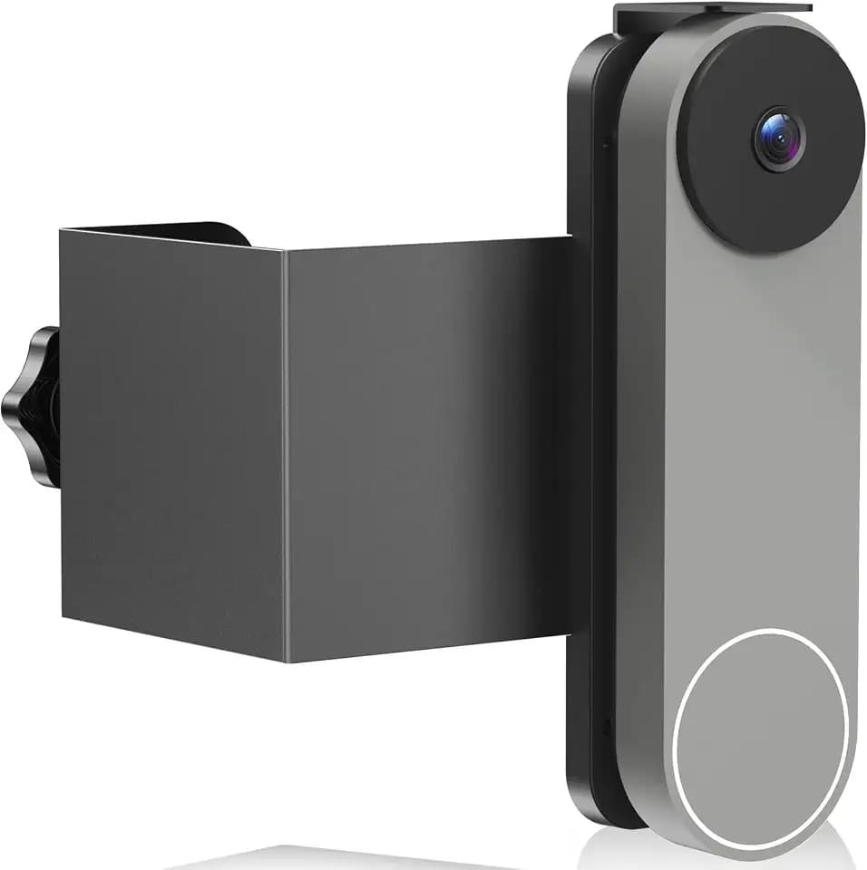 Anti-Theft Mount Compatible with Google Nest Doorbell (Battery), No Drill Adjustable Mounting Bracket Holder Accessories for Apartment Rentals, Enhanced Protection Doorbell Mount Bracket