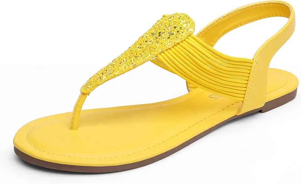 DREAM PAIRS Women's Flat Ankle Strap Sandals