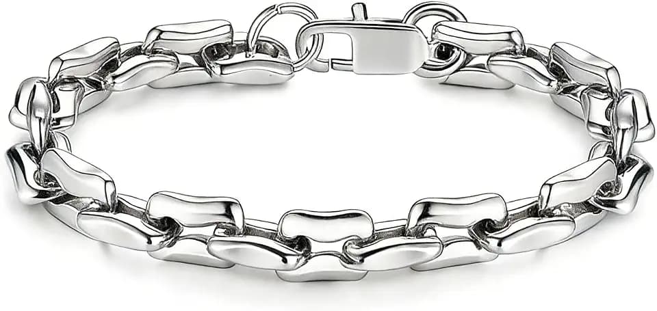 Waterproof Dainty Bracelets for Women Men Stainless Steel Solid Chunky Chain Unisex Jewelry Mothers Day Gifts