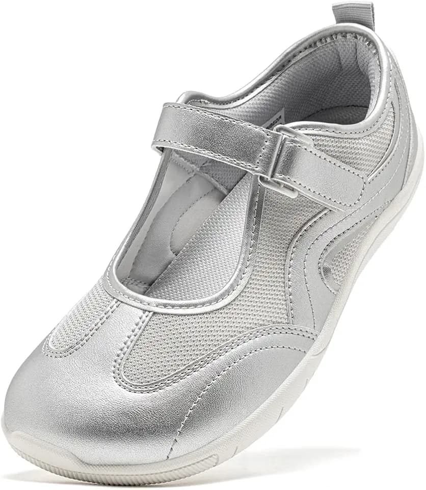 HOBIBEAR Mary Jane Damen-Schuhe, Barfuß, breite Zehenbox, Slip-On-Kleid, bequeme Wanderschuhe