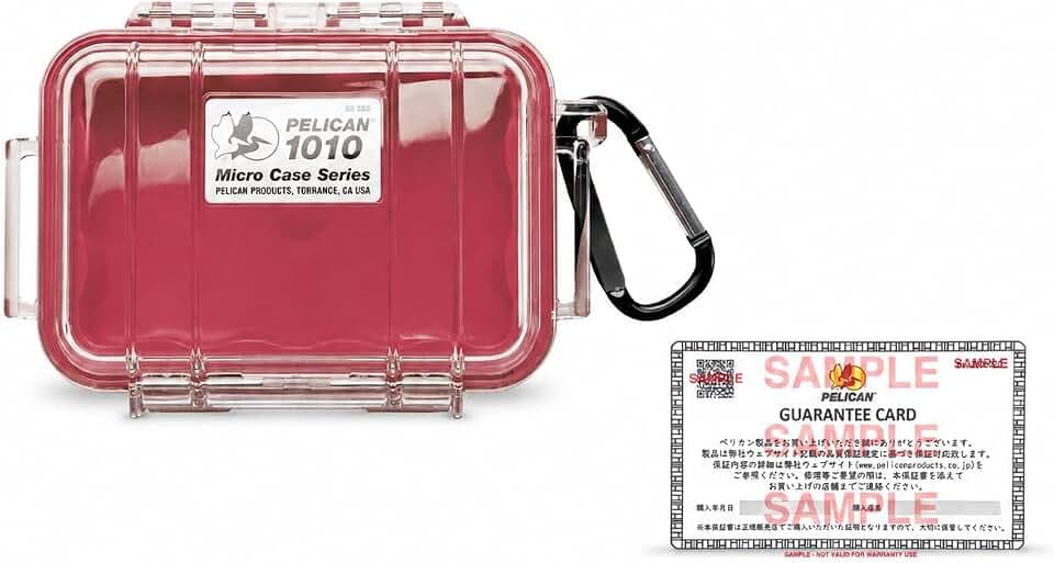 Pelican 1010 Micro Case (Red/Clear)