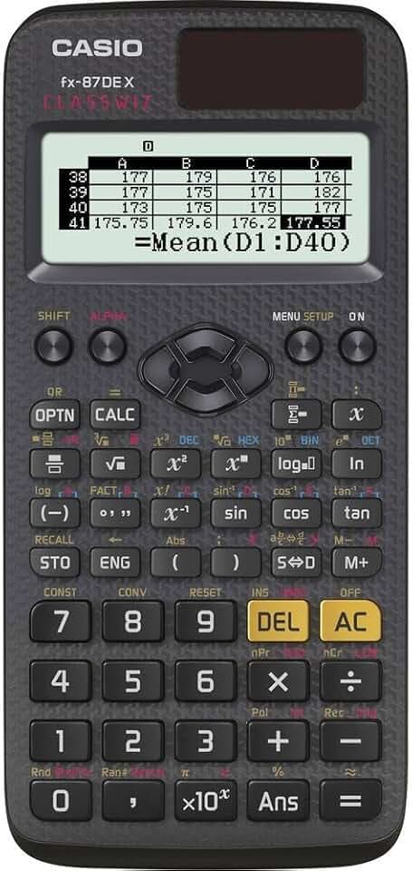CASIO FX-87DE X ClassWiz Schulrechner, natürliches Display, deutsches Menü