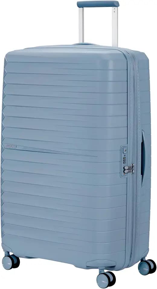 American Tourister Fastforward Expandable Hardside Luggage with Spinner Wheels, Flash Black, Large