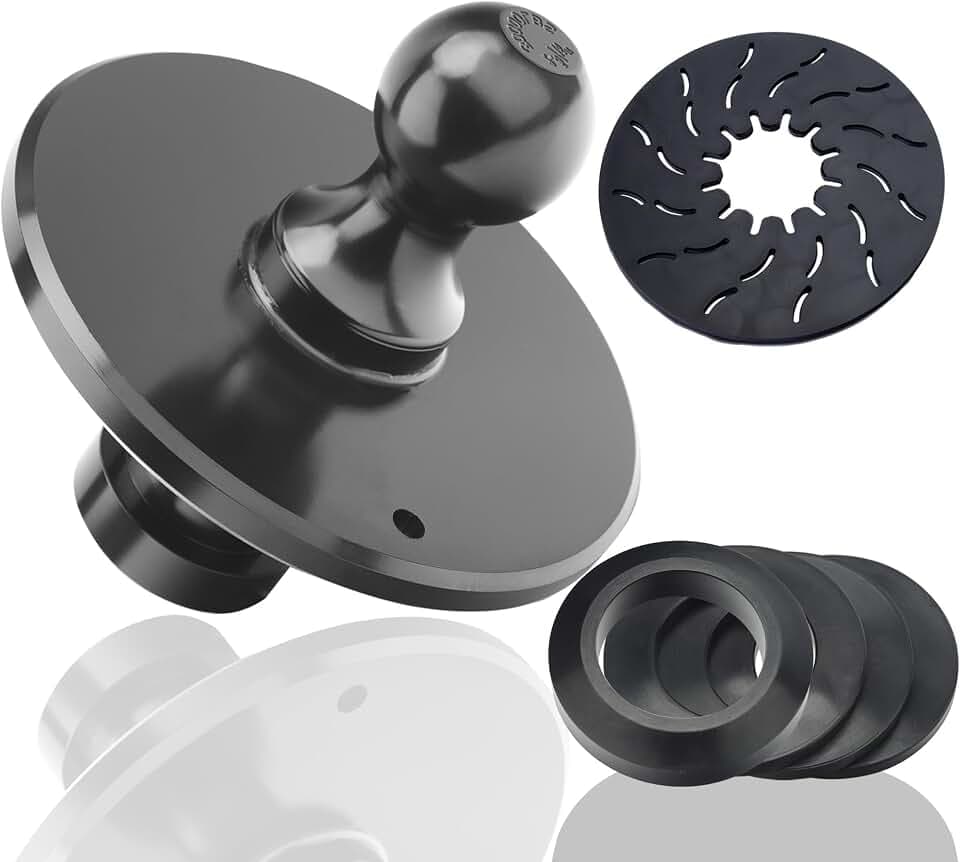 Kingpin to Gooseneck Ball Adapter - 2-5/16'' Fifth Wheel Gooseneck Ball Hitch Adapter, Fit for Tractor or Trailer Fifth Wheels, Load Capacity 30,000 lbs,Replace #2085295 with 4 PU Washer