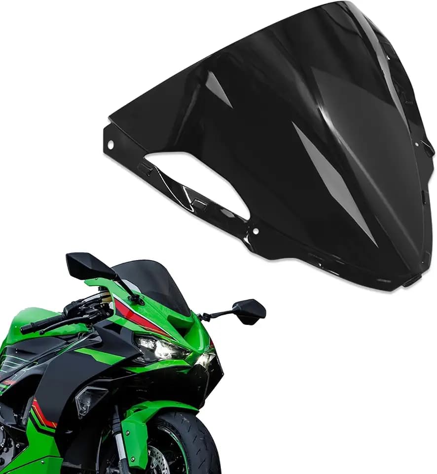 Huggkey Motorcycle Double Bubble Racing Windscreen for ZX6R 24-26