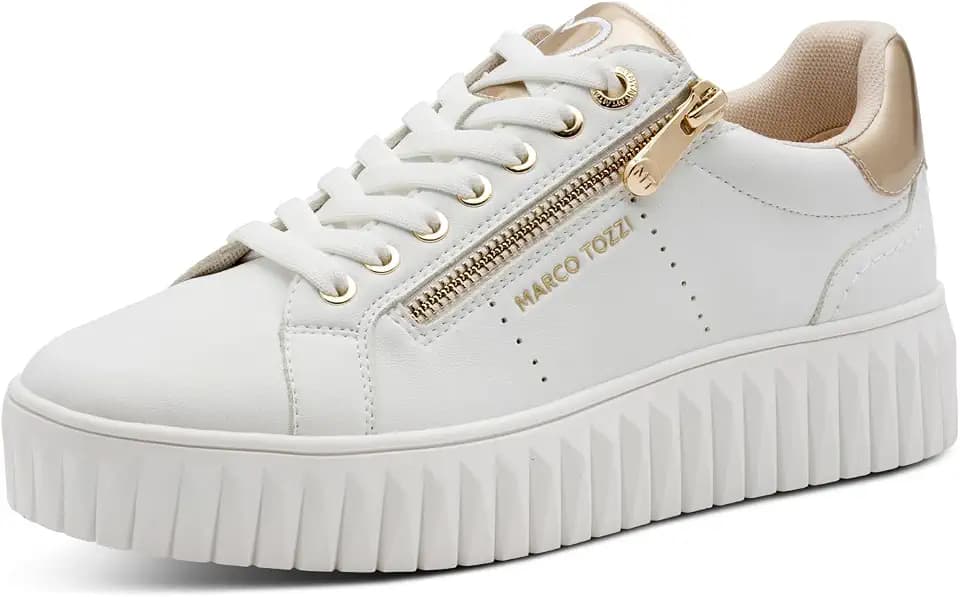 MARCO TOZZI Damen Sneaker weiches Feel Me Wechselfußbett weiches Innenfutter Stilvoll