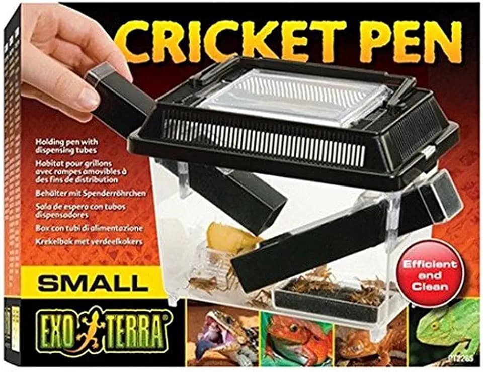 Exo Terrra Cricket Pen, Behälter mit Spenderröhrchen, Pflegeset für Grillen, groß, 21 x 30 x 19,5cm