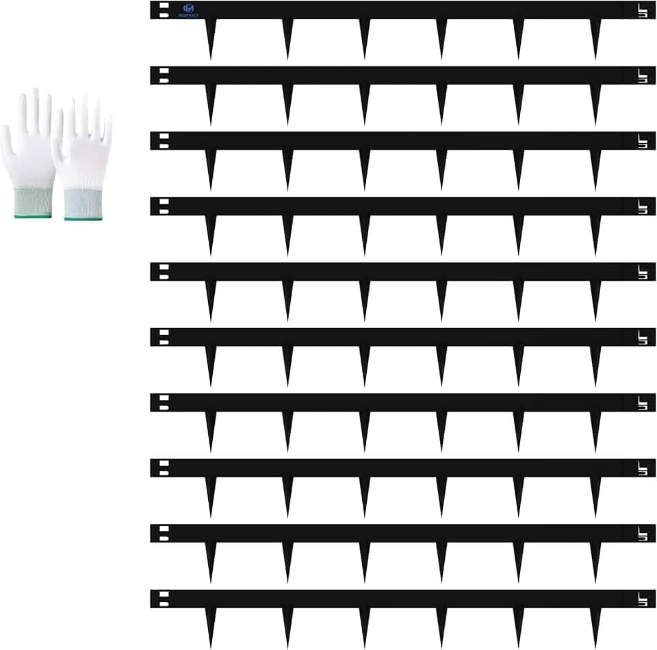 33ft. Metal Lawn Edging 10 Pack 4.5 inch, Black, Decorate Garden and Fence