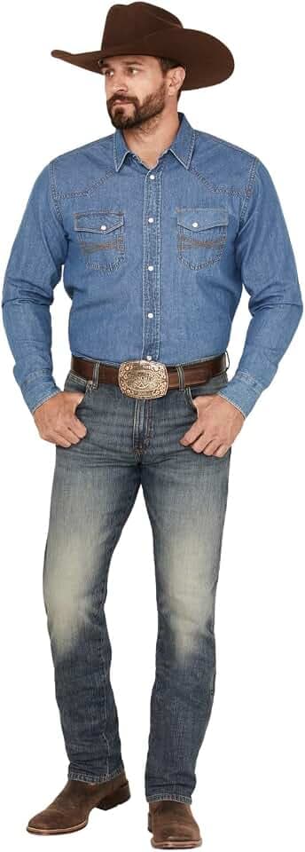 Wrangler Herren Retro-Jeans, schlanke Passform mit geradem Bein